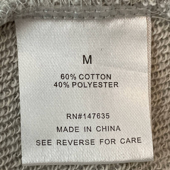 Romero & Juliet Couture Athletic Gommet V-Neck Tie Front SweatShirt M - Picture 6 of 7